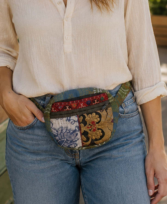 Storyteller Hip Pack - Boho Patchwork Fanny Pack | Festival Hip Packs | Soul Flower