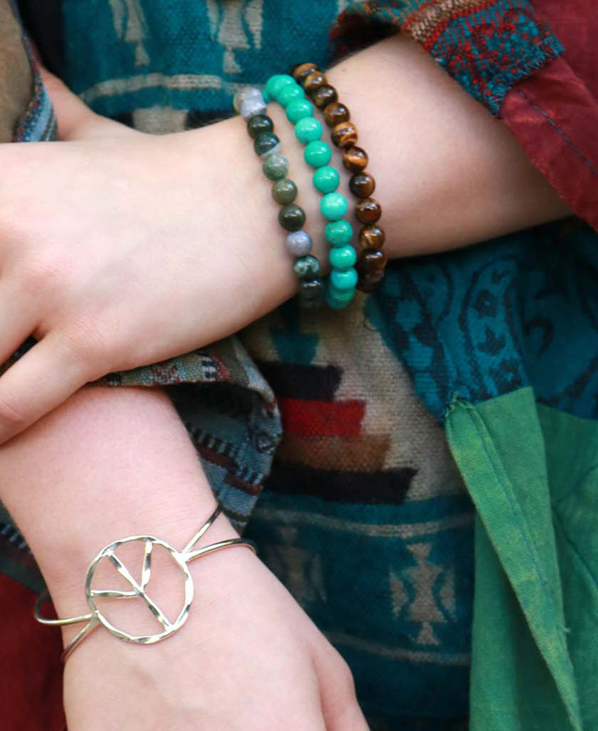 Fancy Jasper Bracelet | Stretchy Beaded Bracelet | Soul Flower