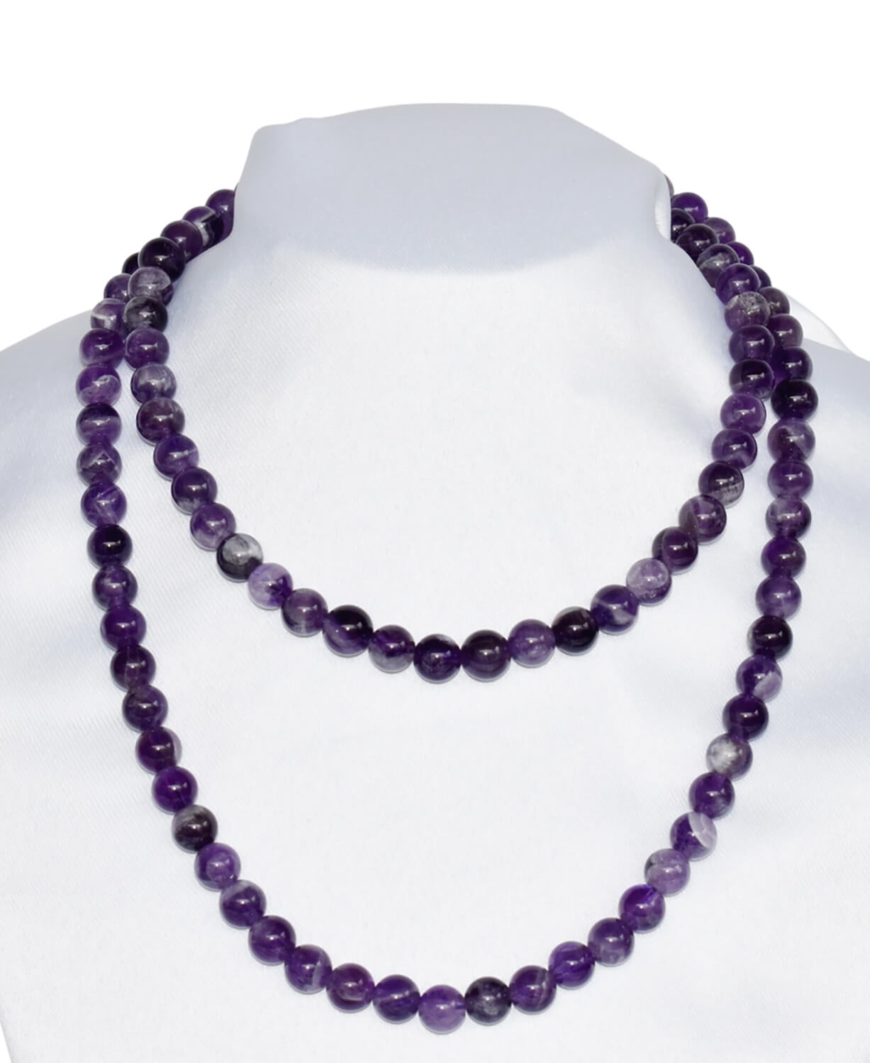 NEW! Amethyst Mala Bead Necklace