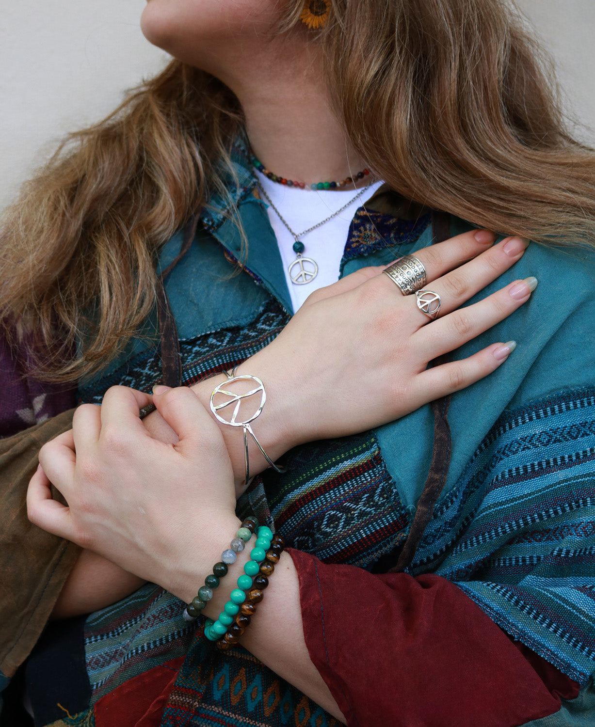 Turquose Stretchy Beads | Boho Bracelets | Soul Flower