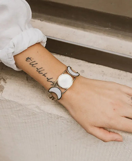 Moon Phase Cuff Bracelet - Moon Phase Bracelet | Moon Jewelry | Soul Flower