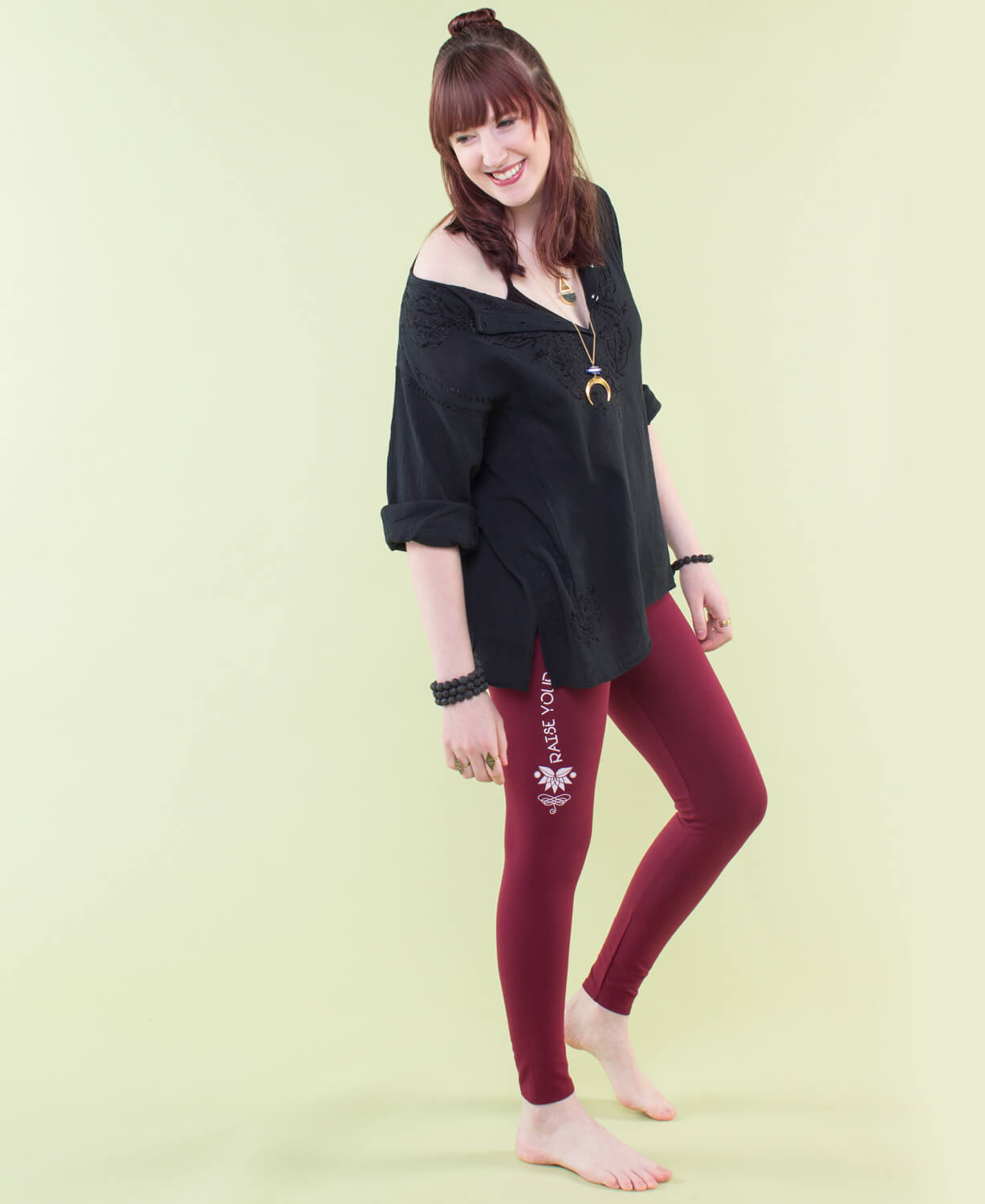 Classic Hippie Gauze Top - Black