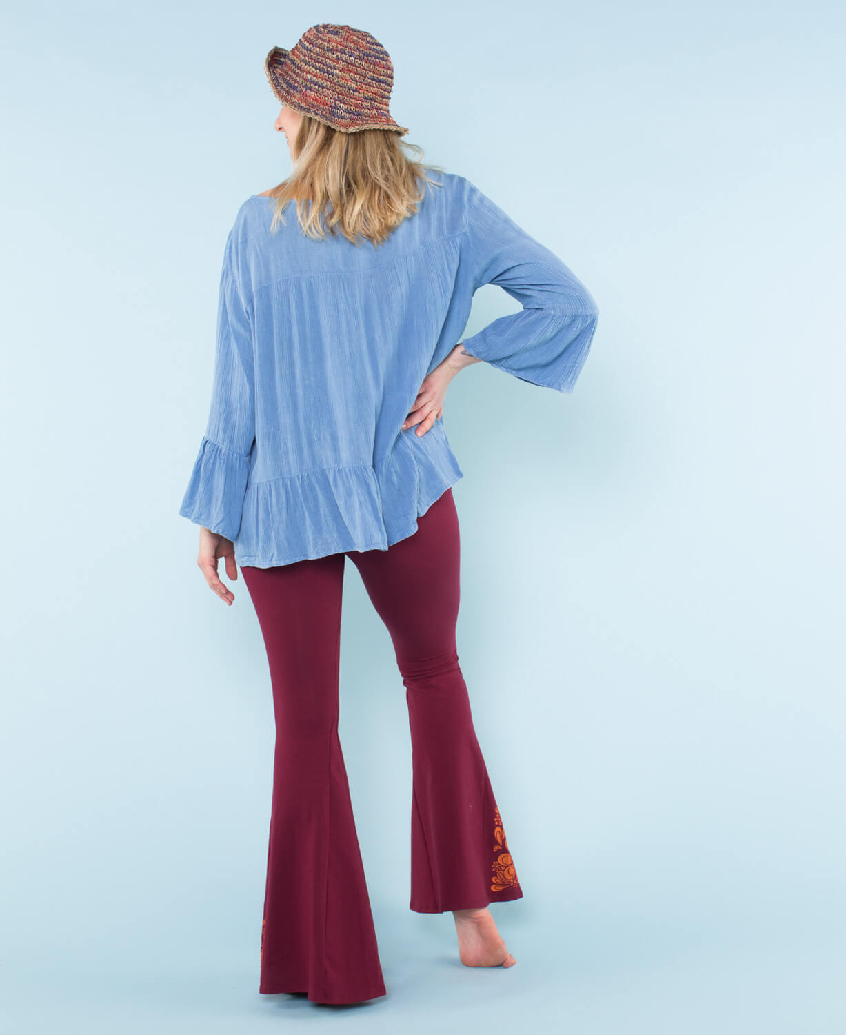 Rainbow Hemp Sun Hat