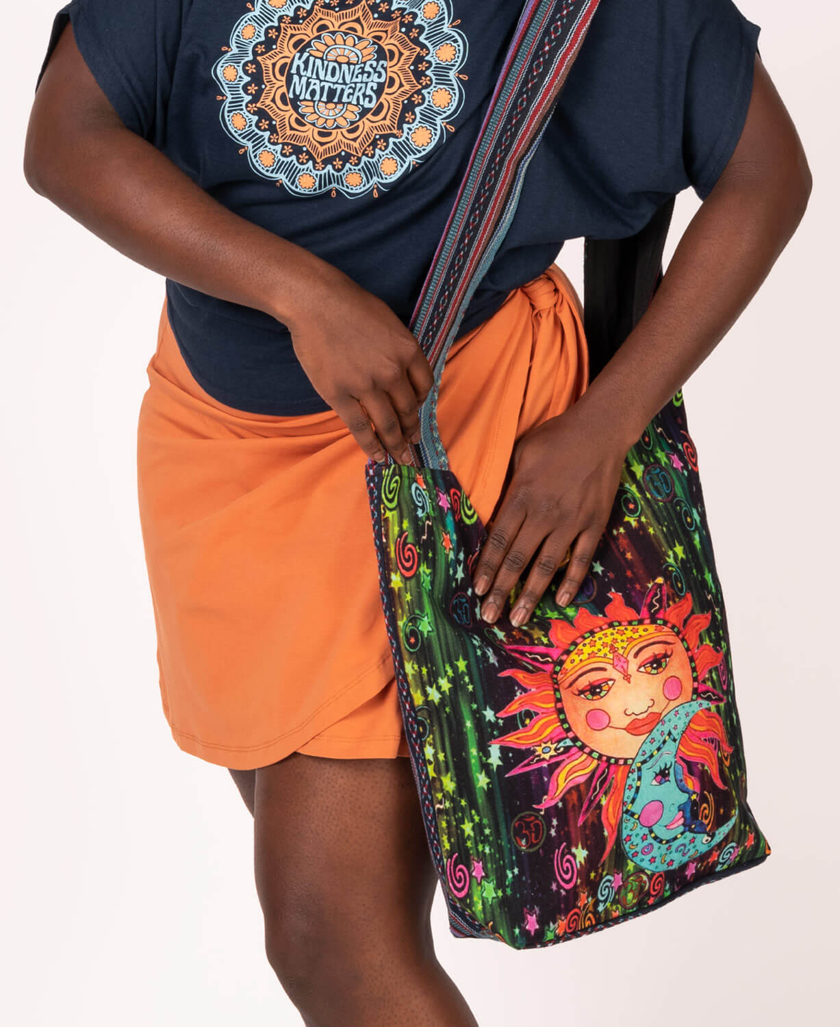 Colorful Sun and Moon Boho Bag