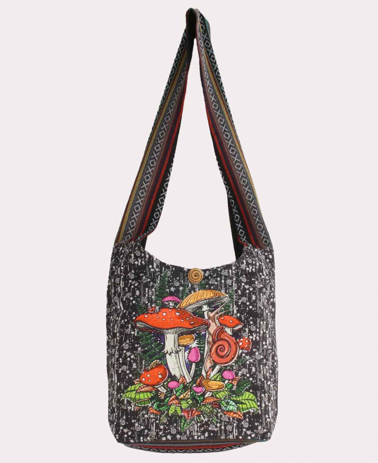 Field of Mushrooms Boho Bag