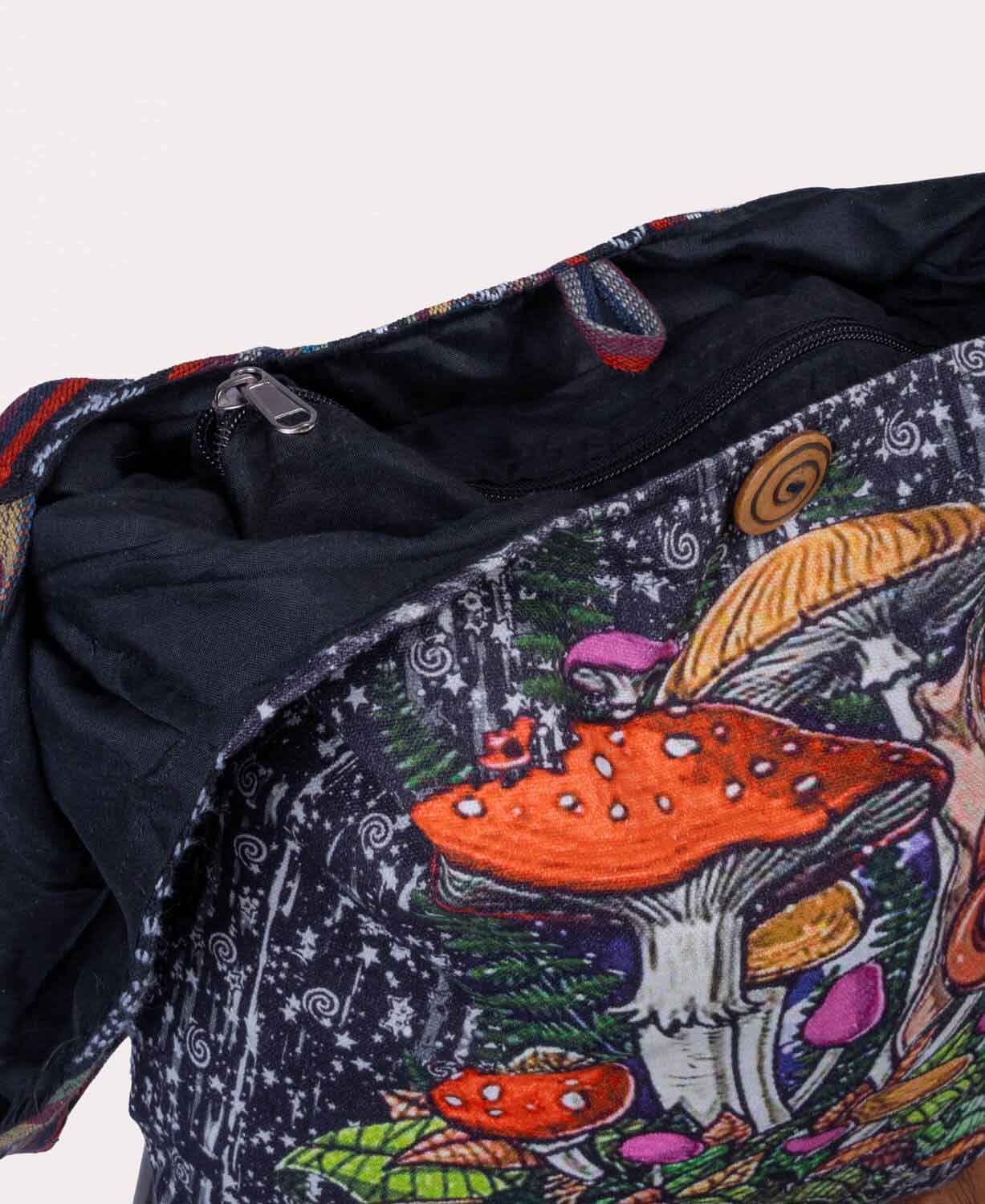 Field of Mushrooms Boho Bag