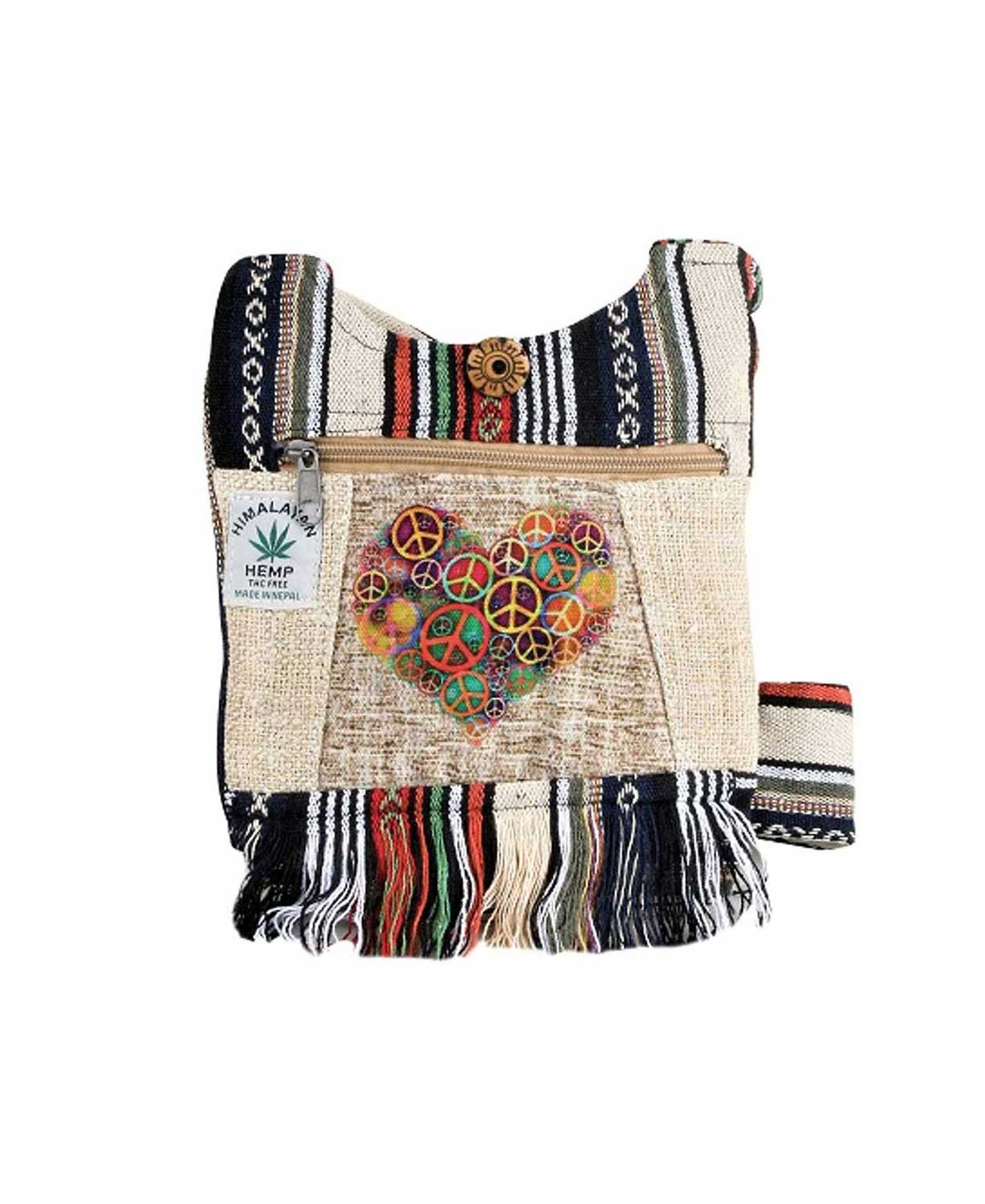Peaceful Heart Hemp Bag