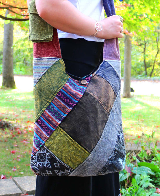Stone and Soul Boho Bag - Patchwork Boho Bag | Hippie Shoulder Bags | Soul Flower