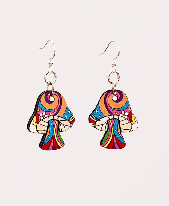 Psychedelic Mushroom Earrings - Psychedelic Mushroom Earrings | Hippie Earrings | Soul Flower