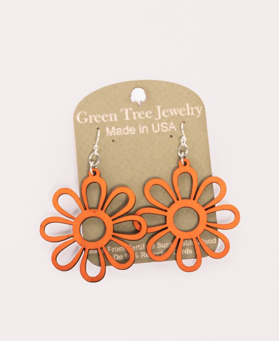 Tangerine Dream Sunflower Earrings