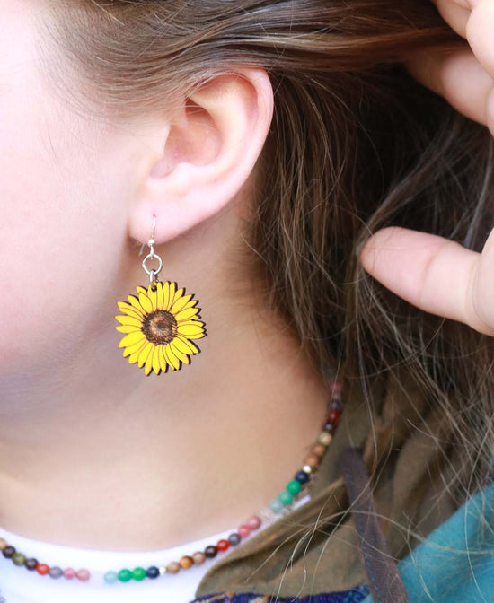 Sunflower Earrings | Flower Earrings | Soul Flower