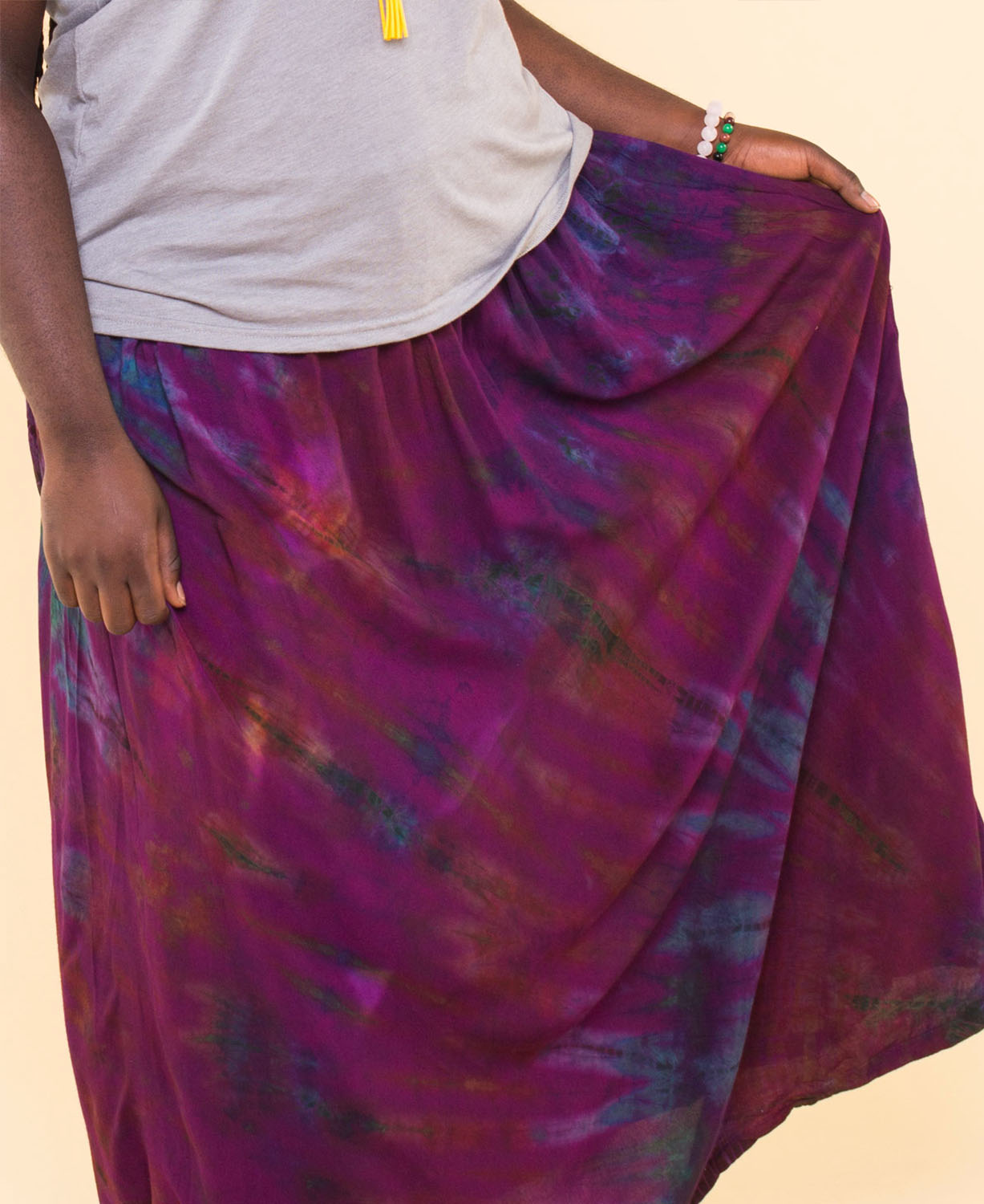 Tie Dye Skirt in Mudmee Tie-Dye - Tie Dye Skirt | Mudmee Tie Dye Skirt for Women | Soul Flower on plus size model
