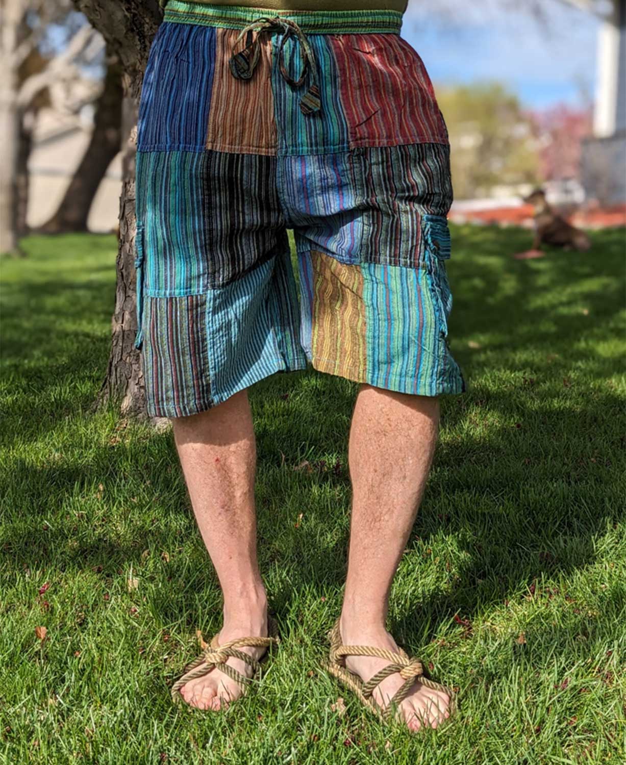 Nomad Patchwork Unisex Cargo Shorts Men