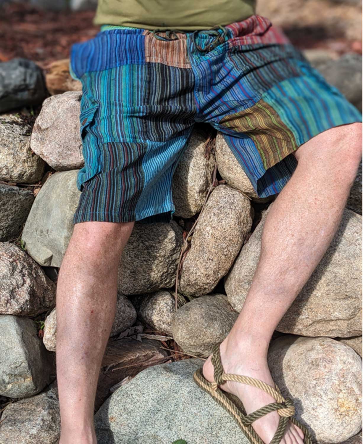 Nomad Patchwork Unisex Cargo Shorts Men