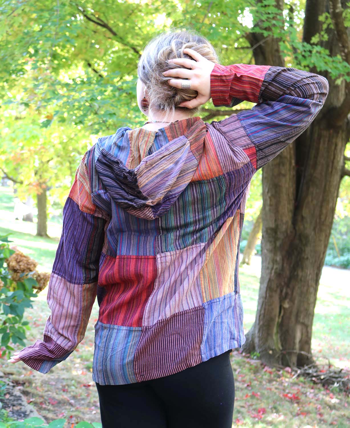 Easy Rider Patch Hoody - Lightweight Cotton Pullover | Hippie Hoodies | Soul Flower 