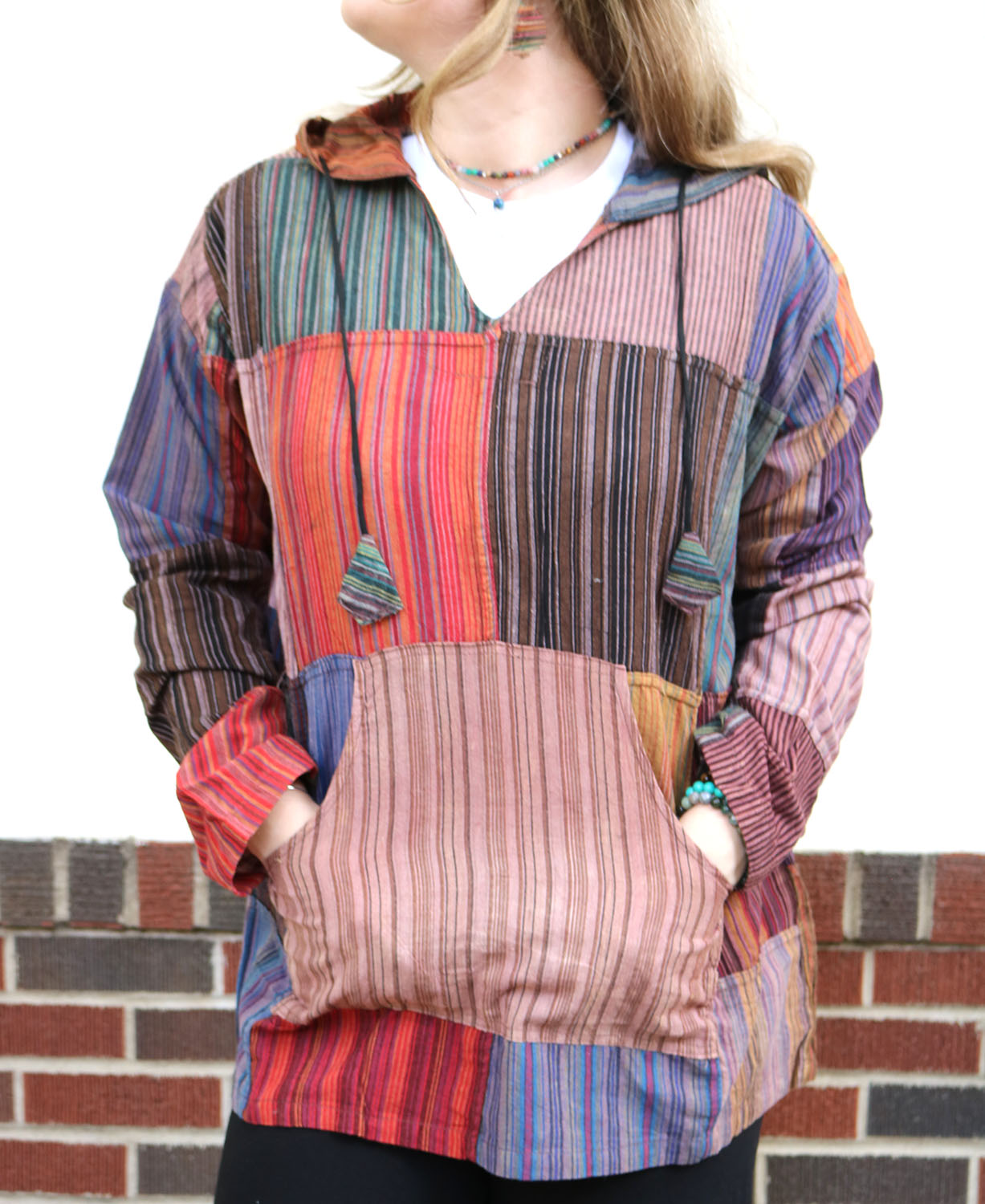 Easy Rider Patch Hoody - Lightweight Cotton Pullover | Hippie Hoodies | Soul Flower