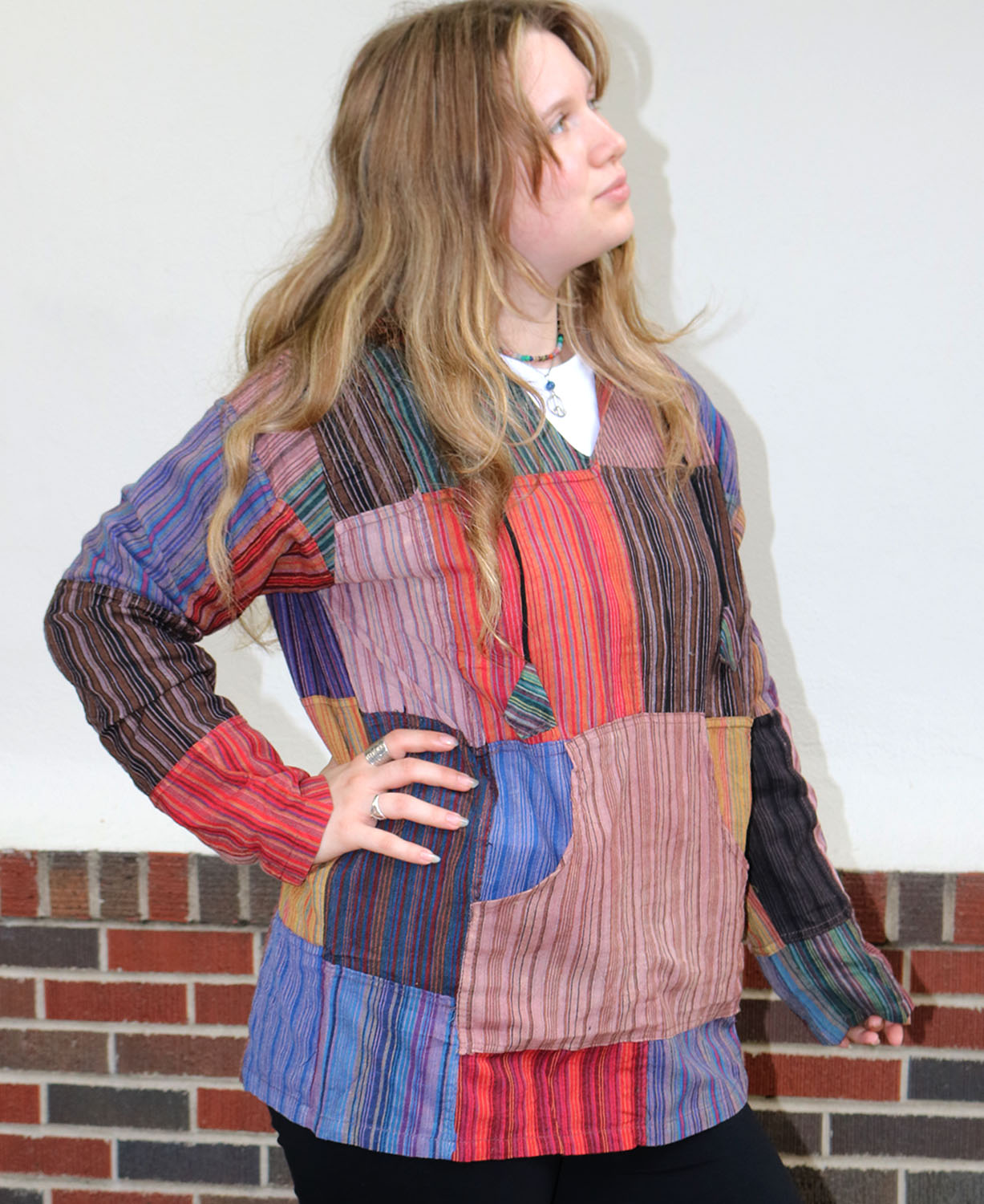 Easy Rider Patch Hoody - Lightweight Cotton Pullover | Hippie Hoodies | Soul Flower Women