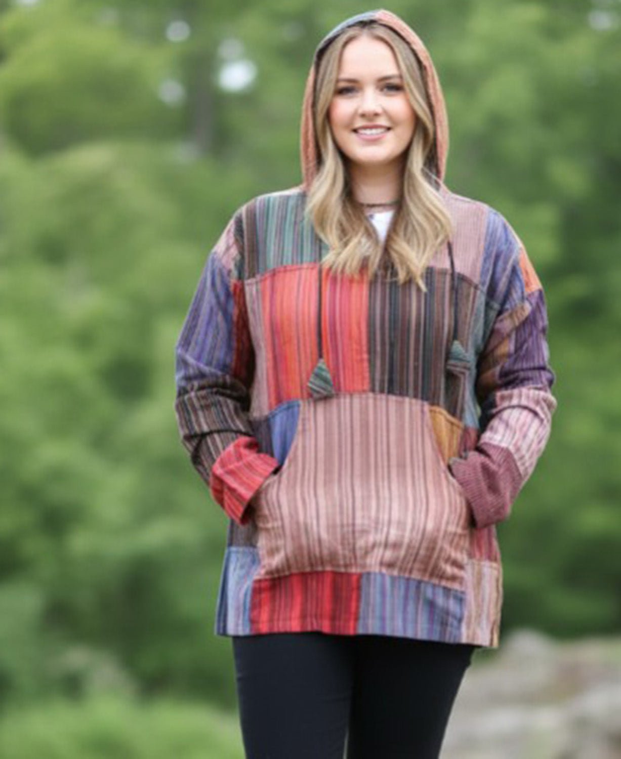 Easy Rider Patch Hoody - Lightweight Cotton Pullover | Hippie Hoodies | Soul Flower Women