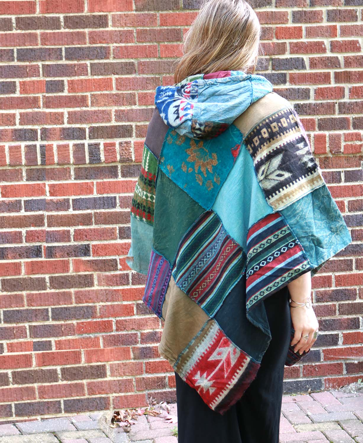 Kindred Patchwork Poncho - Lightweight Poncho | Hippie Poncho | Soul Flower