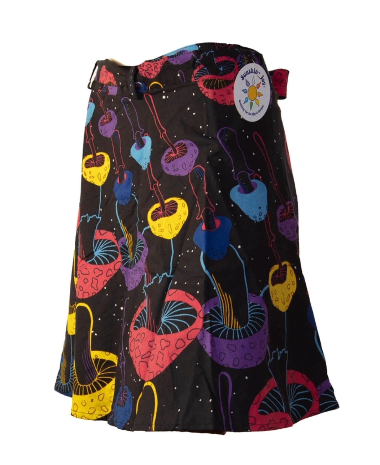 Magic Mushroom Wrap Mini Skirt