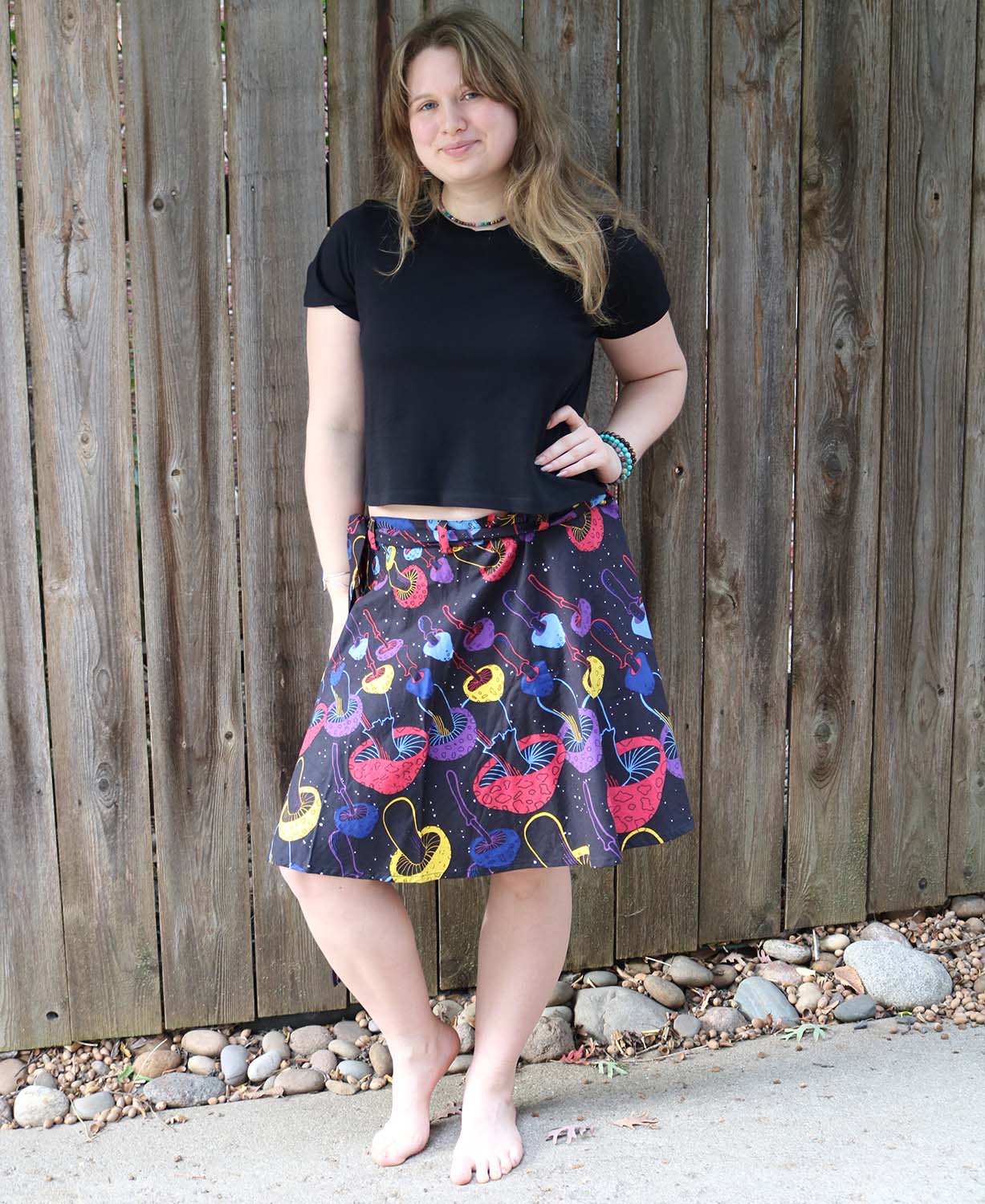 Magic Mushroom Wrap Mini Skirt - Magic Mushroom Skirt | Festival Wrap Skirt | Soul Flower