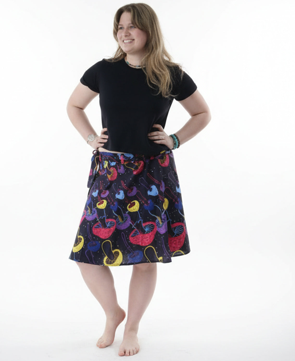 Magic Mushroom Wrap Mini Skirt - Magic Mushroom Skirt | Festival Wrap Skirt | Soul Flower