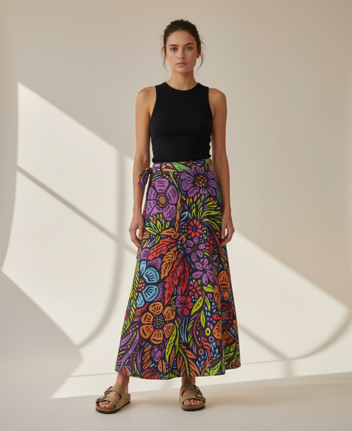 Floral Wrap Skirt | Tropical Flowers Skirt | Soul Flower