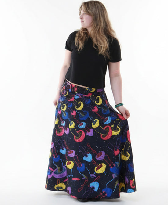 Mushroom Wrap Skirt | Soulflower