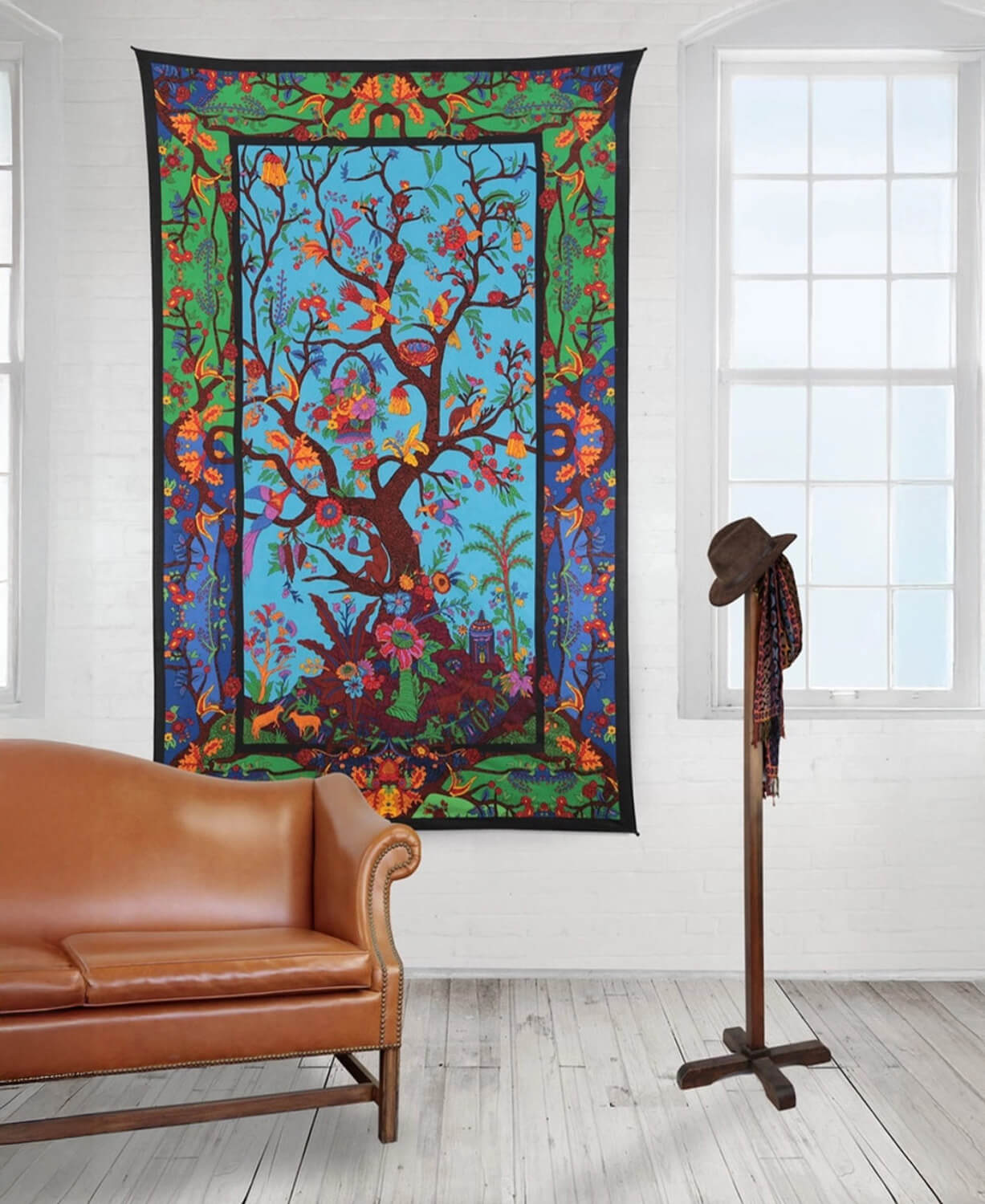 Blooming Tree Tapestry In Multicolor