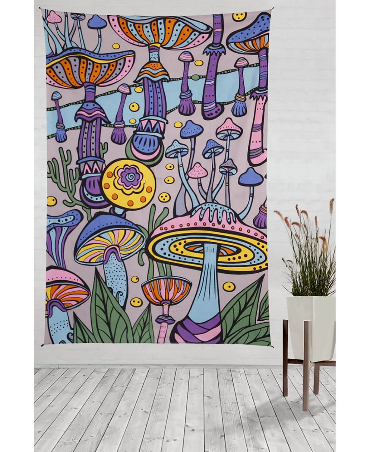 NEW! Mushroomland Tapestry in Pink Multicolor