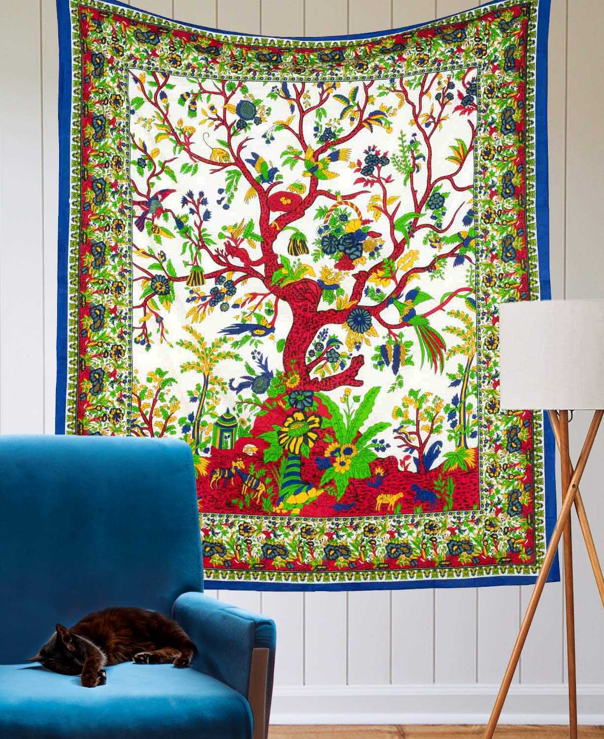World Tree Tapestry In Blues
