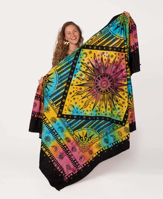 Sunshine Rainbow Tapestry - Boho Tapestry | Sun Tapestry | Soul Flower