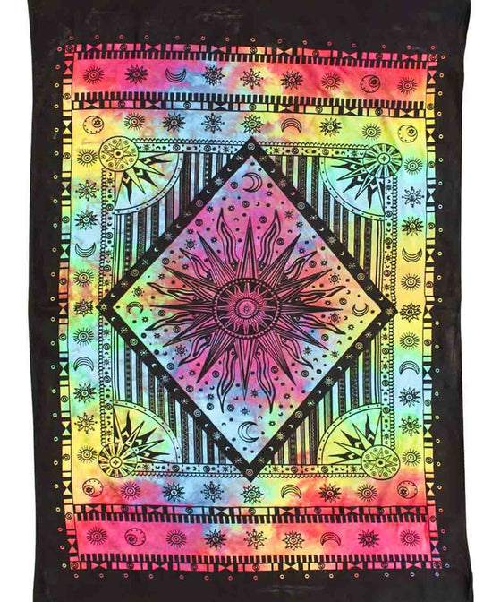 Sunshine Rainbow Tapestry - Boho Tapestry | Sun Tapestry | Soul Flower