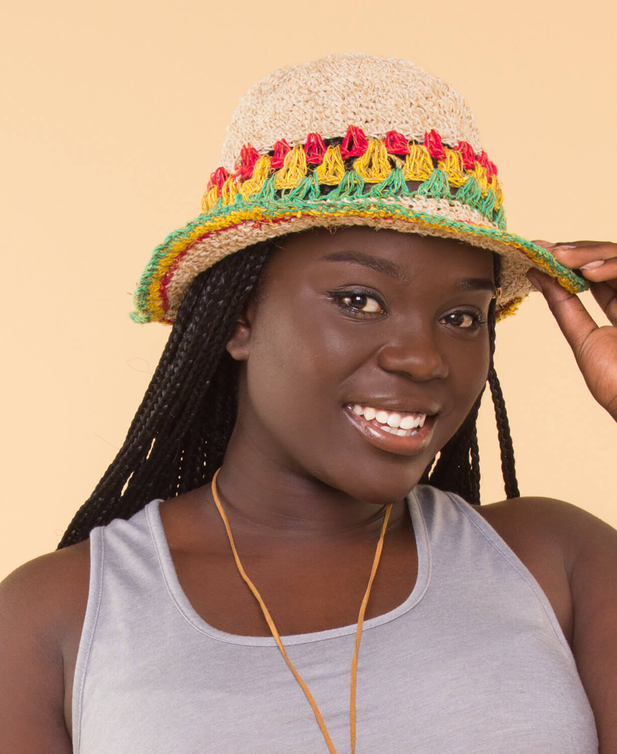 Rasta Stripe Hemp Hat