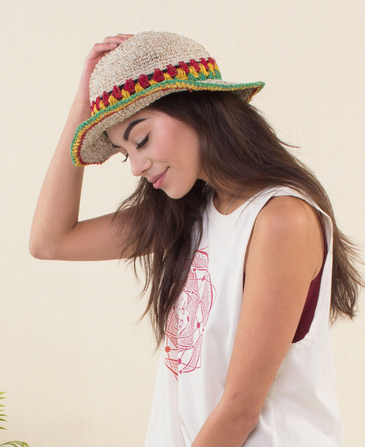 Rasta Stripe Hemp Hat