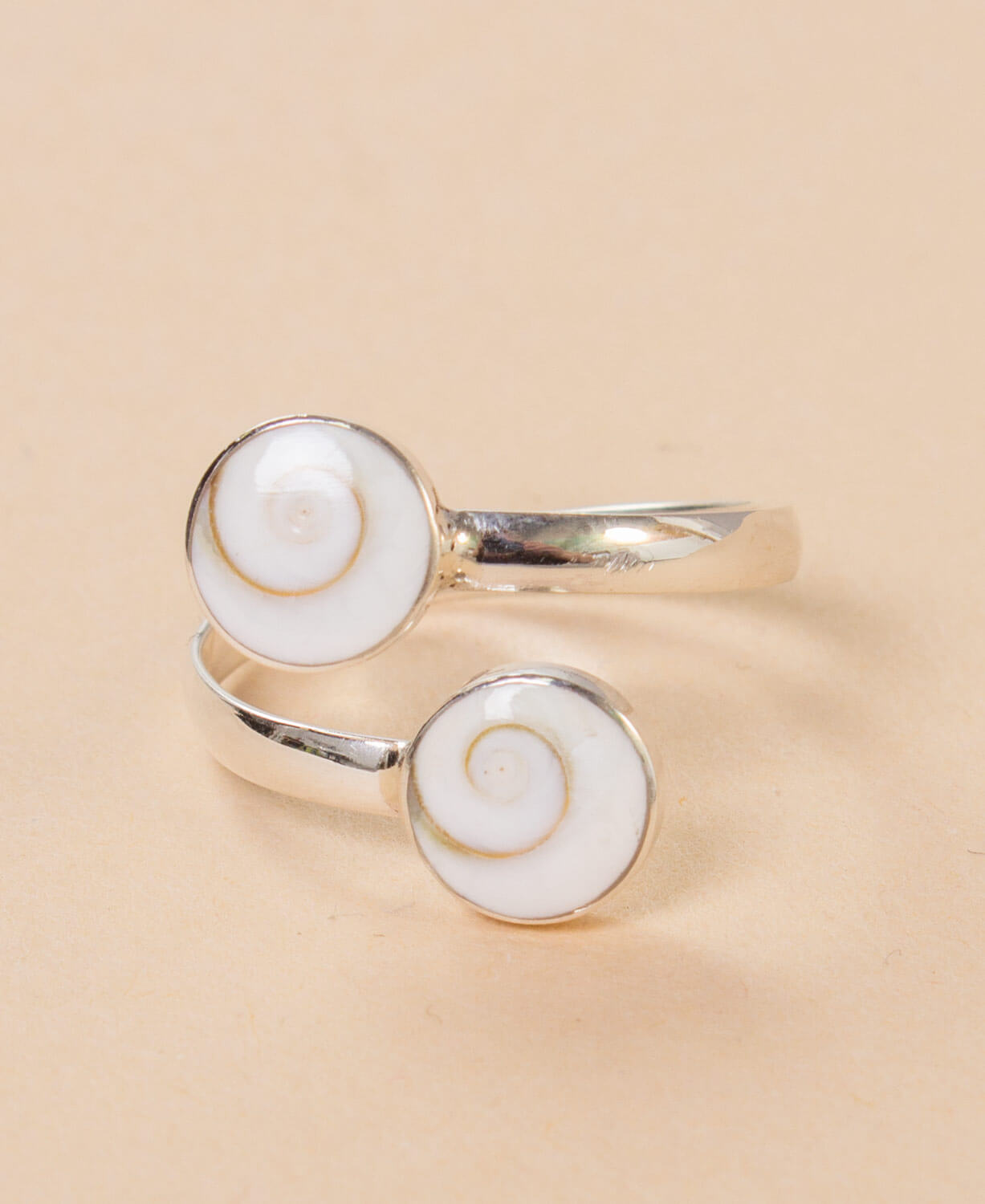 Shell Twist Sterling Silver Ring
