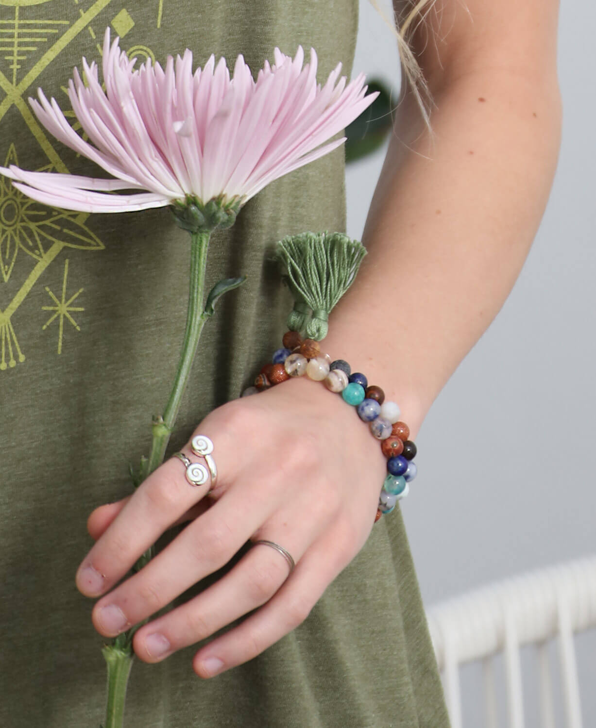 Shell Twist Sterling Silver Ring