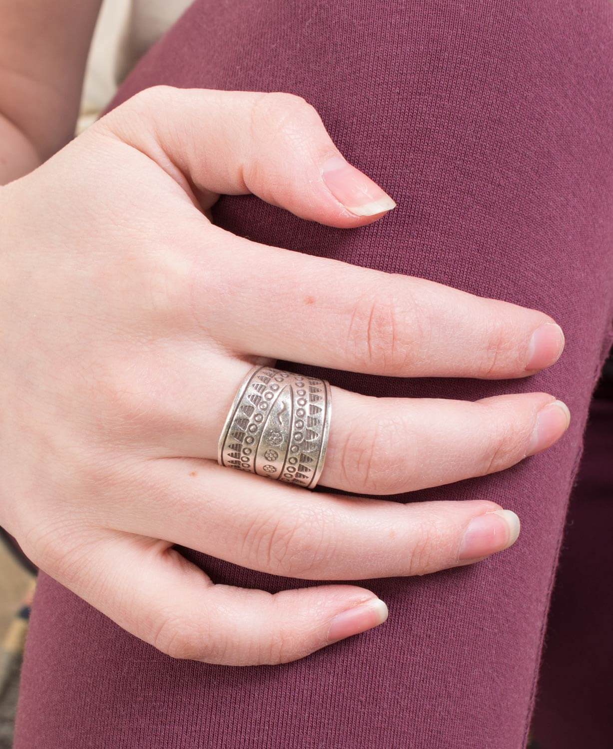 Poinsettia Hill Tribe Silver Ring