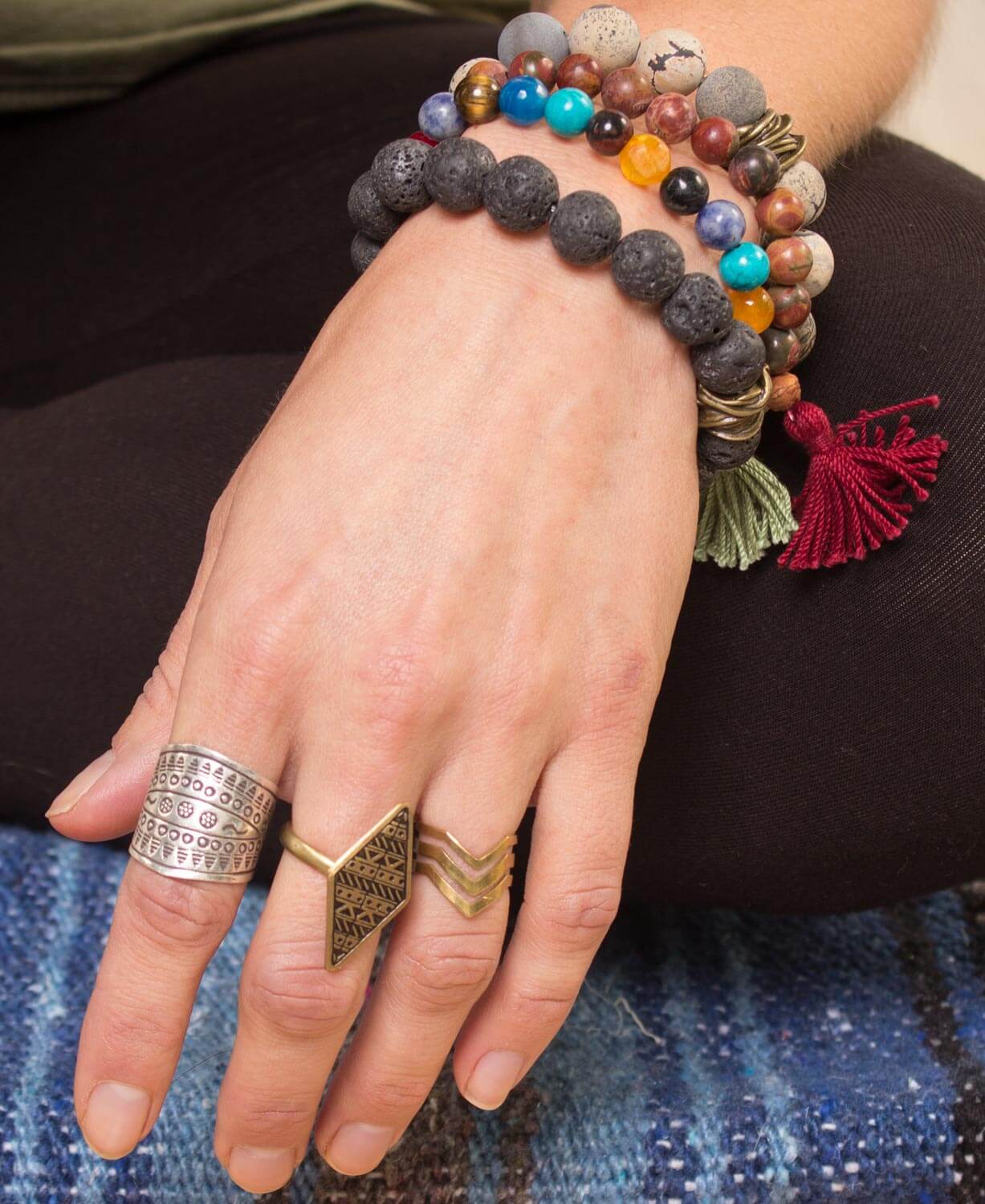 Poinsettia Hill Tribe Silver Ring