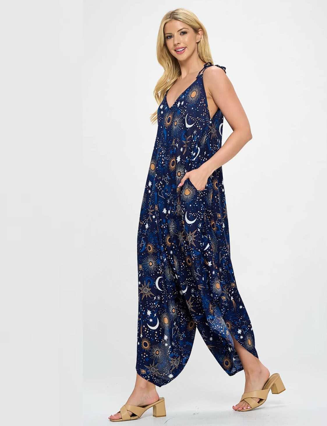 Cosmic Dreams Flowy Romper Celestial Romper | Hippie Jumpsuit | Soul Flower