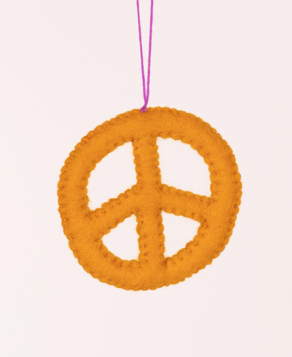 Groovy Peace Sign Felt Hanging Charm