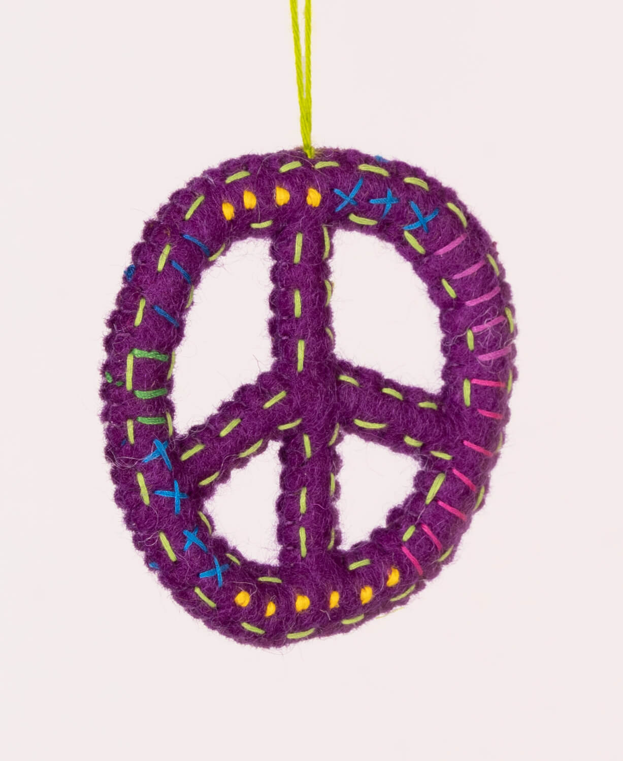 Groovy Peace Sign Felt Hanging Charm