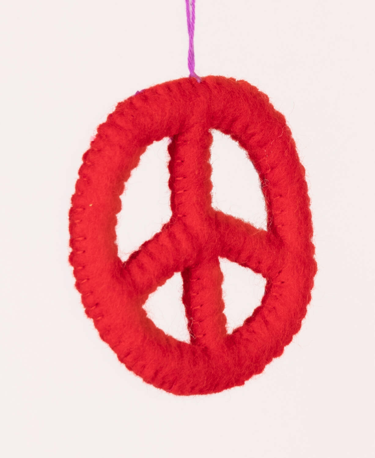 Groovy Peace Sign Felt Hanging Charm