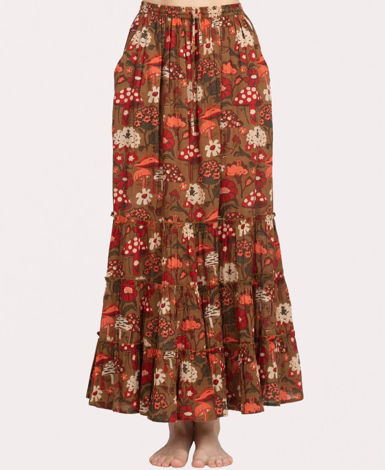 Mushroom Forest Maxi Skirt