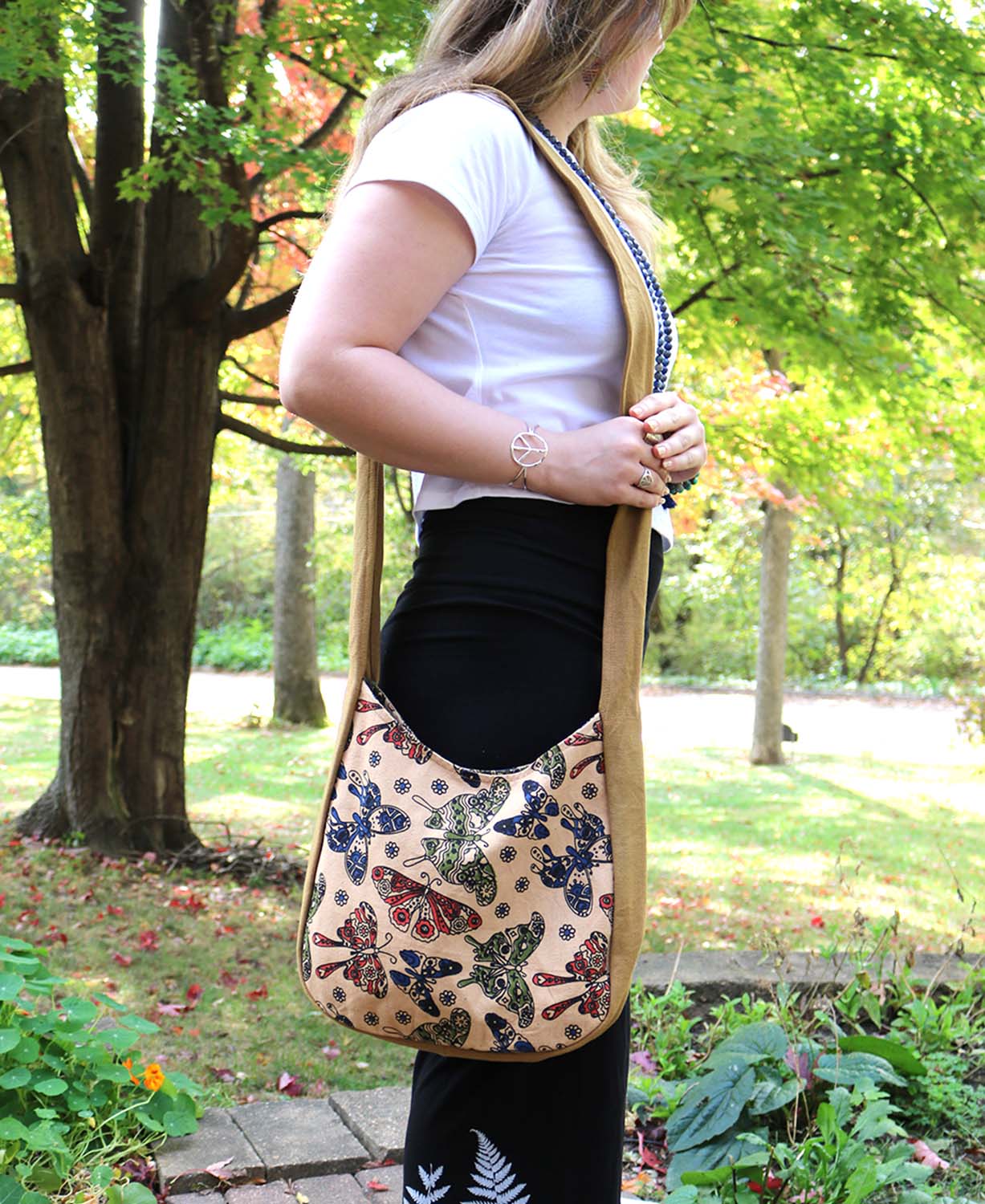 Flutter & Flow Boho Bag - Butterfly Boho Bag | Hippie Tote Bags | Soul Flower