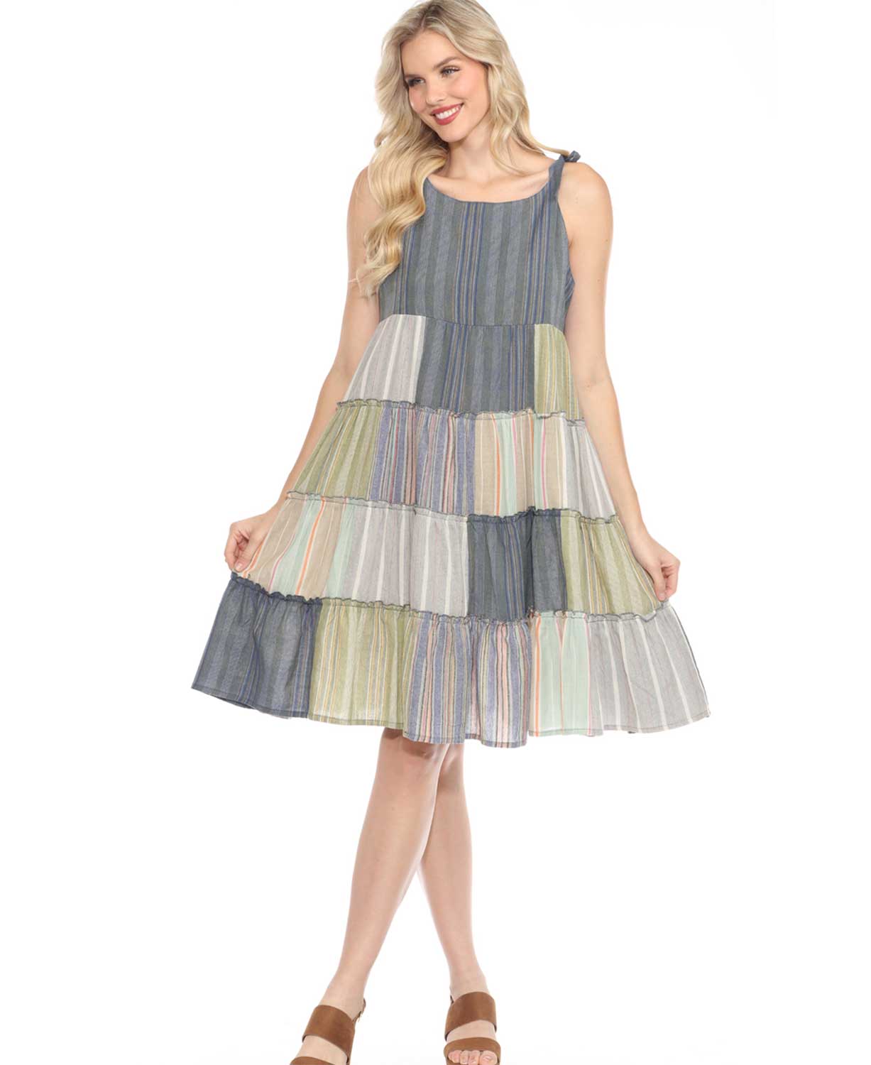 NEW! Patchwork Babydoll Boho Dress