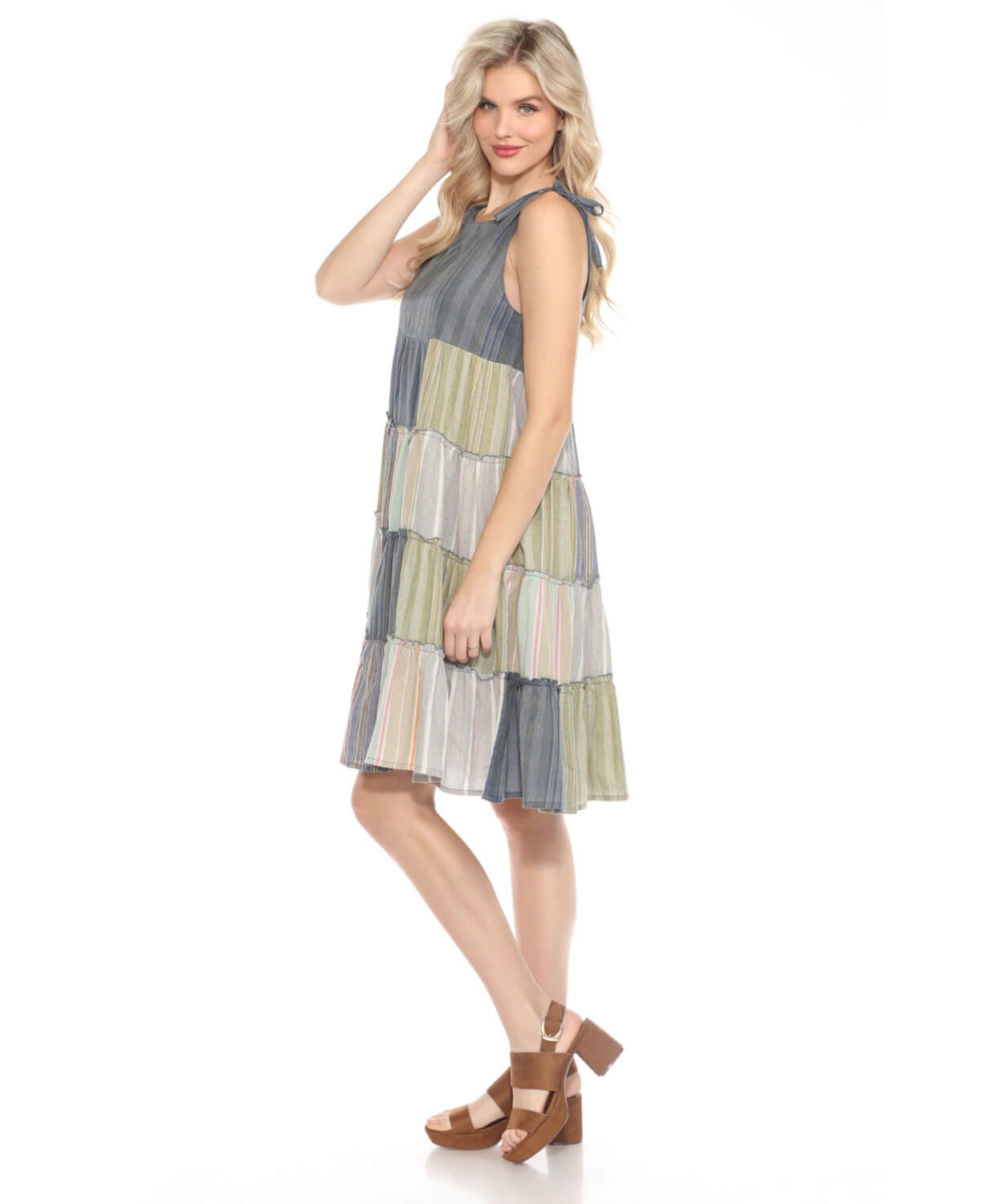 NEW! Patchwork Babydoll Boho Dress