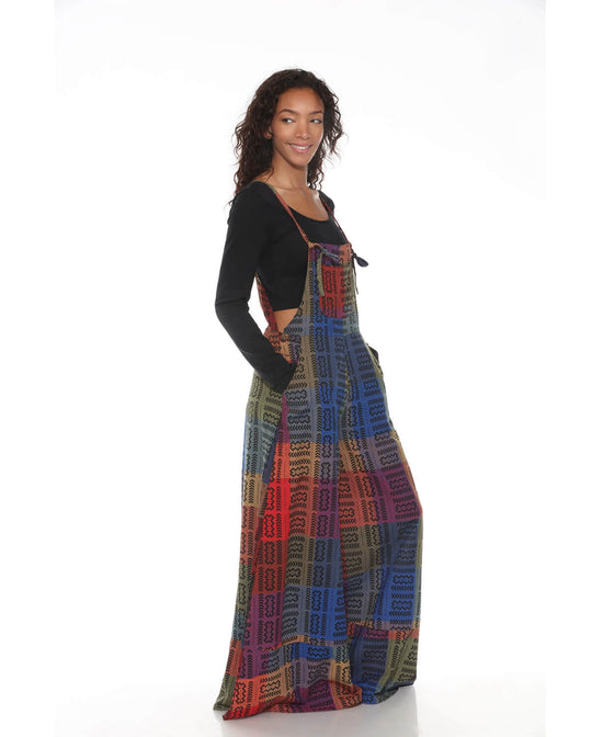 Rainbow Rythym Tie Overalls - Boho Overalls | Hippie Jumpsuit | Soul Flower