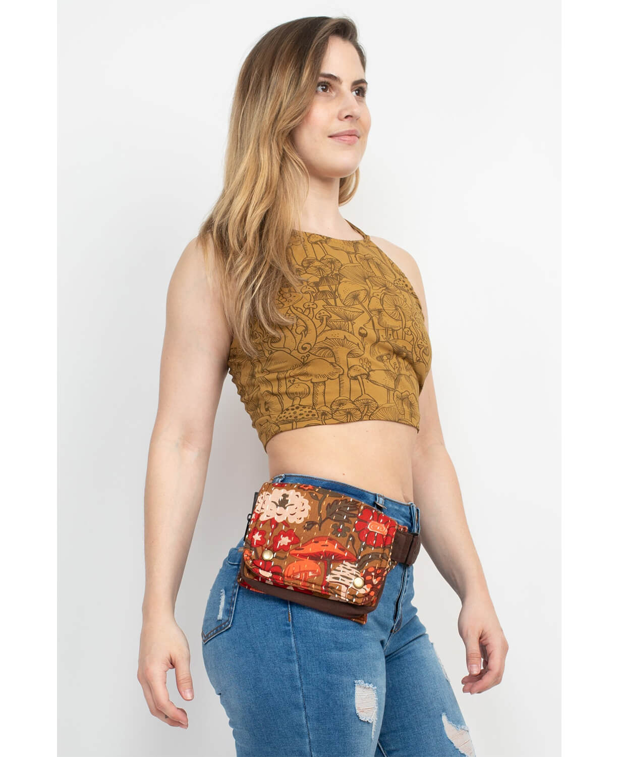 NEW! Mushroom Stash Belt Bag in Browns