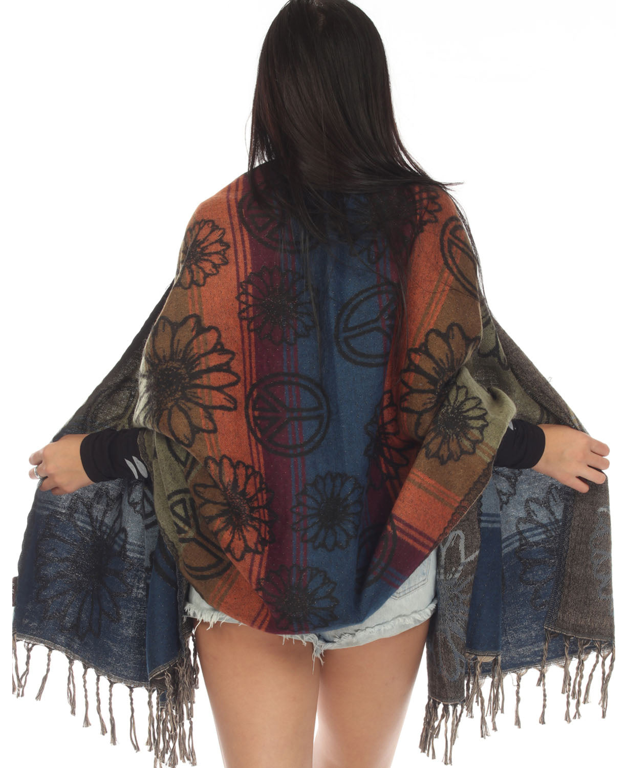 NEW! Sunflower Peace Hippie Shawl